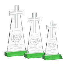 Cross Green Abstract / Misc Crystal Award - Glass Awards