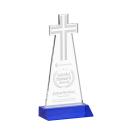 Cross Blue Abstract / Misc Crystal Award