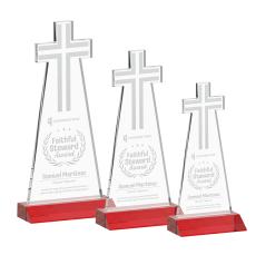 Cross Red Abstract / Misc Crystal Award - Glass Awards