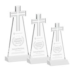 Cross White Abstract / Misc Crystal Award - Newest Additions