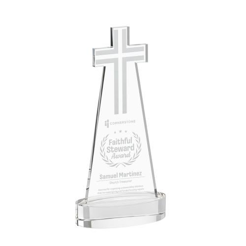 Corporate Awards - Crystal Awards - Cross Clear on Alberton Base Abstract / Misc Crystal Award