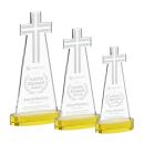 Cross Gold on Alberton Base Abstract / Misc Crystal Award
