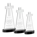 Cross Black on Alberton Base Abstract / Misc Crystal Award