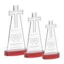 Cross Red on Alberton Base Abstract / Misc Crystal Award