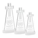 Cross White on Alberton Base Abstract / Misc Crystal Award