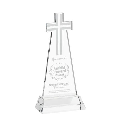 Corporate Awards - Crystal Awards - Cross Starfire on Hartford Base Abstract / Misc Crystal Award
