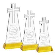 Cross Gold on Hartford Base Abstract / Misc Crystal Award - Newest Additions