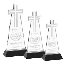Cross Black on Hartford Base Abstract / Misc Crystal Award - Newest Additions