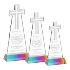 Cross Prismatic on Hartford Base Abstract / Misc Crystal Award - Newest Additions
