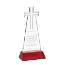 Cross Red on Hartford Base Abstract / Misc Crystal Award