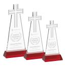 Cross Red on Hartford Base Abstract / Misc Crystal Award