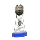 Police Badge Full Color Blue on Alberton Base Abstract / Misc Crystal Award