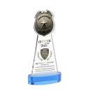 Police Badge Full Color Sky Blue on Alberton Base Abstract / Misc Crystal Award