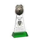 Police Badge Full Color Green on Hartford Base Abstract / Misc Crystal Award