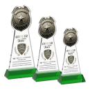 Police Badge Full Color Green on Hartford Base Abstract / Misc Crystal Award