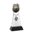 Police Badge Full Color Black on Hartford Base Abstract / Misc Crystal Award