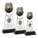 Police Badge Full Color Black on Hartford Base Abstract / Misc Crystal Award