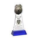 Police Badge Full Color Blue on Hartford Base Abstract / Misc Crystal Award