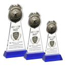 Police Badge Full Color Blue on Hartford Base Abstract / Misc Crystal Award