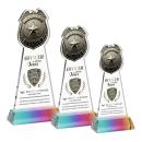 Police Badge Full Color Prismatic on Hartford Base Abstract / Misc Crystal Award