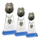 Police Badge Full Color Sky Blue on Hartford Base Abstract / Misc Crystal Award