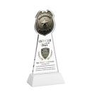 Police Badge Full Color White on Hartford Base Abstract / Misc Crystal Award