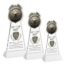 Police Badge Full Color White on Hartford Base Abstract / Misc Crystal Award