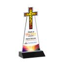 Cross Full Color Black Abstract / Misc Crystal Award