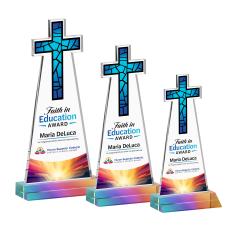 Cross Full Color Prismatic Abstract / Misc Crystal Award - Full Color Awards