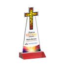 Cross Full Color Red Abstract / Misc Crystal Award