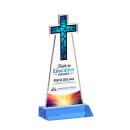 Cross Full Color Sky Blue Abstract / Misc Crystal Award