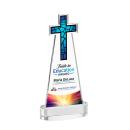 Cross Full Color Clear on Alberton Base Abstract / Misc Crystal Award