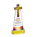 Cross Full Color Gold on Alberton Base Abstract / Misc Crystal Award
