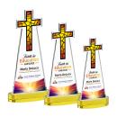 Cross Full Color Gold on Alberton Base Abstract / Misc Crystal Award