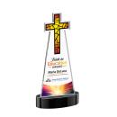 Cross Full Color Black on Alberton Base Abstract / Misc Crystal Award