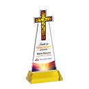 Cross Full Color Gold on Hartford Base Abstract / Misc Crystal Award