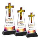 Cross Full Color Black on Hartford Base Abstract / Misc Crystal Award