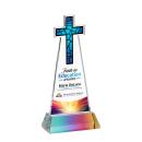 Cross Full Color Prismatic on Hartford Base Abstract / Misc Crystal Award