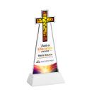 Cross Full Color White on Hartford Base Abstract / Misc Crystal Award
