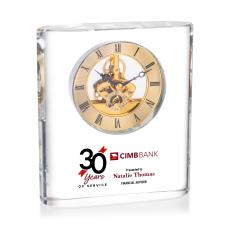 Adams Full Color Clock - Gold - Corporate Recognition Gifts