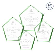 Belmar Pentagon Emerald Crystal Award - Newest Additions
