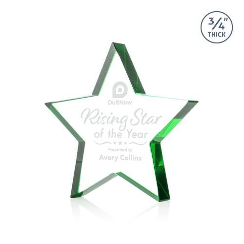 Corporate Awards - Crystal Awards - Esna Emerald Star Crystal Award