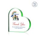 Davina Heart Full Color Emerald Abstract / Misc Crystal Award