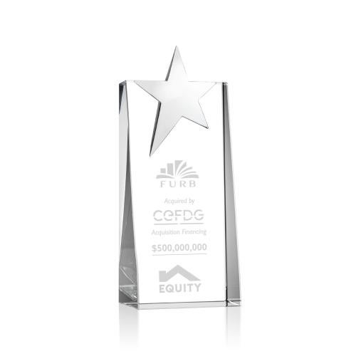 Corporate Awards - Crystal Awards - Fanshaw Silver Star Crystal Award