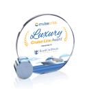 Verdunn Full Color Starfire/Silver Circle Crystal Award