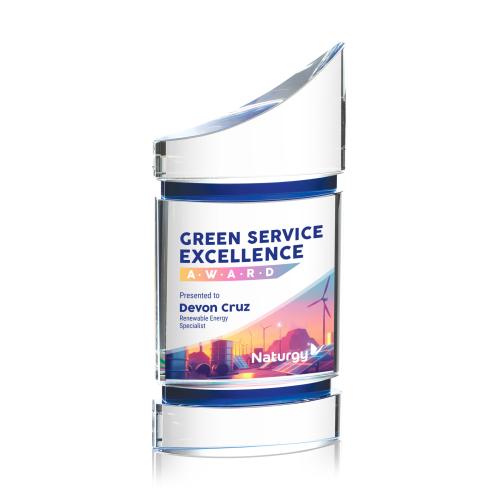Corporate Awards - Crystal Awards - Gemma Full Color Obelisk Crystal Award
