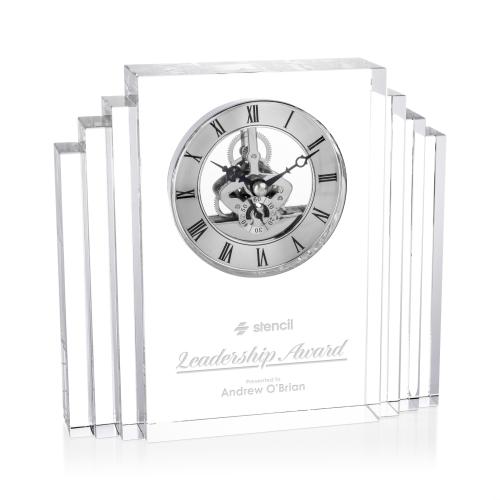 Corporate Recognition Gifts - Clocks - Desford Clock - Silver