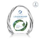 Tottenham Full Color Iceberg Arch & Crescent Crystal Award