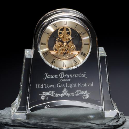 Corporate Awards - R.S. Owens - Dresden Clock - Gold
