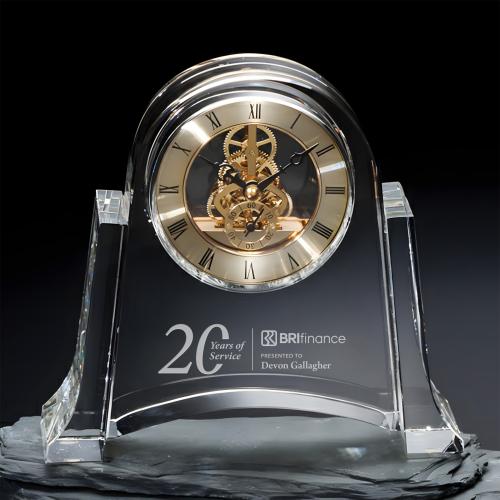 Corporate Awards - R.S. Owens - Dresden Clock - Gold